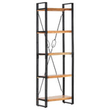 NNEVL 5-Tier Bookcase 60x30x180 cm Solid Acacia Wood