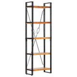 NNEVL 5-Tier Bookcase 60x30x180 cm Solid Acacia Wood