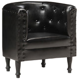 NNEVL Tub Chair Black Real Leather