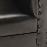 NNEVL Tub Chair Black Real Leather