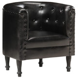 NNEVL Tub Chair Black Real Leather