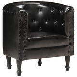 NNEVL Tub Chair Black Real Leather
