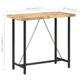 NNEVL Bar table 120x58x107 cm Rough Mango Wood