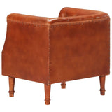 NNEVL Tub Chair Brown Real Goat Leather