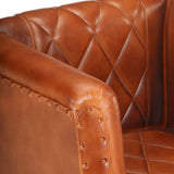NNEVL Tub Chair Brown Real Goat Leather