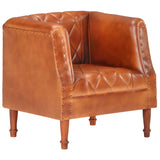 NNEVL Tub Chair Brown Real Goat Leather