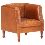 NNEVL Tub Chair Brown Real Goat Leather