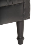 NNEVL Tub Chair Black Real Goat Leather