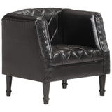 NNEVL Tub Chair Black Real Goat Leather