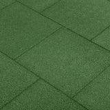 NNEVL Fall Protection Tiles 6 pcs Rubber 50x50x3 cm Green
