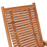 NNEVL Garden Lounge Chair with Footrest Solid Teak Wood