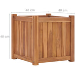 NNEVL Raised Bed 40x40x40 cm Solid Teak Wood