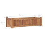 NNEVL Raised Bed 100x30x25 cm Solid Teak Wood