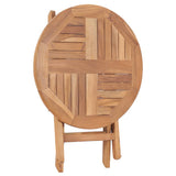 NNEVL Folding Garden Table 45 cm Solid Teak Wood