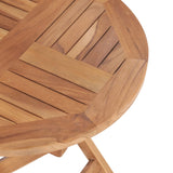 NNEVL Folding Garden Table 45 cm Solid Teak Wood
