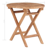 NNEVL Folding Garden Table 45 cm Solid Teak Wood