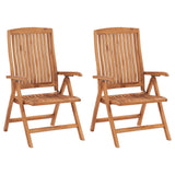 NNEVL Reclining Garden Chairs 2 pcs Solid Teak Wood