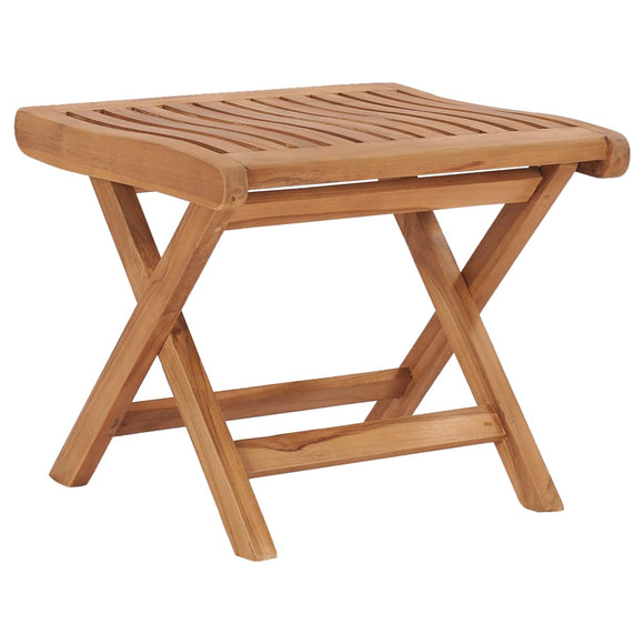 NNEVL Folding Footrest 46.5x49x41.5 cm Solid Teak Wood