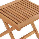 NNEVL Folding Footrest 46.5x49x41.5 cm Solid Teak Wood