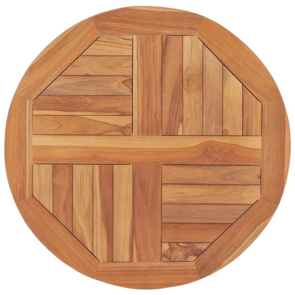 NNEVL Table Top Solid Teak Wood Round 2.5 cm 60 cm