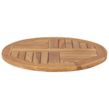 NNEVL Table Top Solid Teak Wood Round 2.5 cm 60 cm