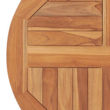 NNEVL Table Top Solid Teak Wood Round 2.5 cm 60 cm