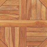 NNEVL Table Top Solid Teak Wood Round 2.5 cm 60 cm