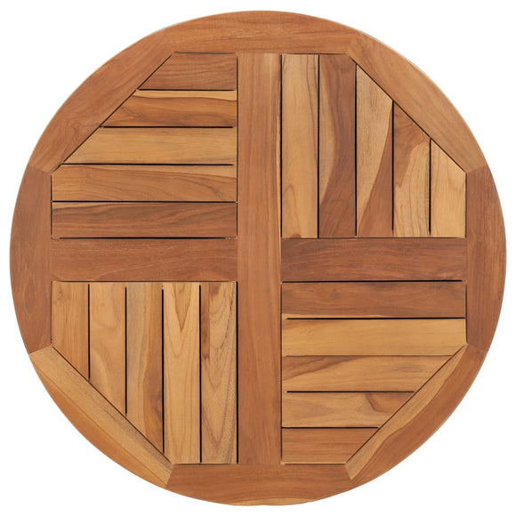 NNEVL Table Top Solid Teak Wood Round 2.5 cm 70 cm