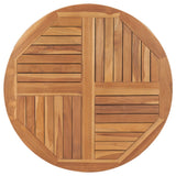NNEVL Table Top Solid Teak Wood Round 2.5 cm 90 cm