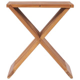 NNEVL Folding Stool 40x32x45 cm Solid Teak Wood
