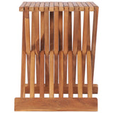 NNEVL Folding Stool 40x32x45 cm Solid Teak Wood