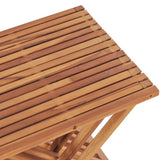 NNEVL Folding Stool 40x32x45 cm Solid Teak Wood
