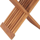 NNEVL Folding Stool 40x32x45 cm Solid Teak Wood
