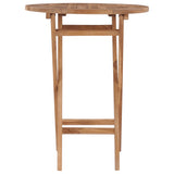 NNEVL Folding Garden Table 60 cm Solid Teak Wood