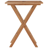 NNEVL Folding Garden Table 60x60x75 cm Solid Teak Wood