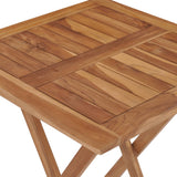 NNEVL Folding Garden Table 60x60x75 cm Solid Teak Wood