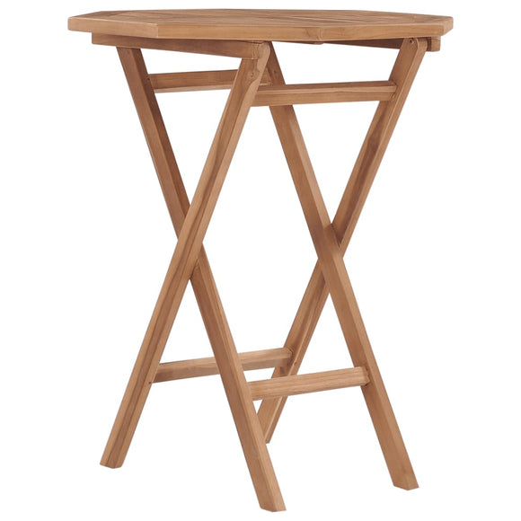 NNEVL Folding Garden Table 60x60x75 cm Solid Teak Wood
