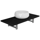 NNEVL Two Piece Bathroom Furniture Set Ceramic Black