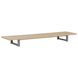 NNEVL Three Piece Bathroom Furniture Set Ceramic Oak