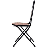 NNEVL 3 Piece Mosaic Bistro Set Ceramic Tile Terracotta