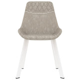 NNEVL Dining Chairs 4 pcs Light Grey Faux Leather