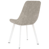 NNEVL Dining Chairs 4 pcs Light Grey Faux Leather