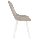 NNEVL Dining Chairs 6 pcs Light Grey Faux Leather
