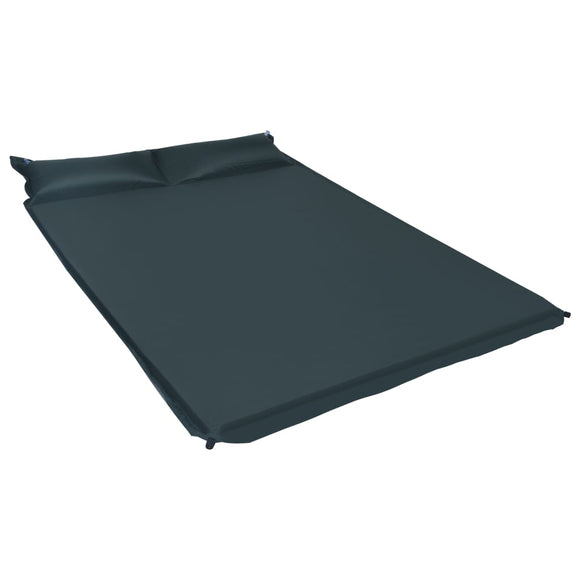 NNEVL Inflatable Air Mattress with Pillow 130x190 cm Dark Green