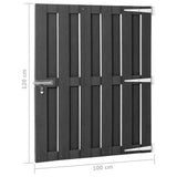 NNEVL Garden Gate WPC 100x120 cm Grey
