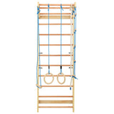 NNEVL Indoor Climbing Playset with Ladders Rings Wood