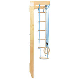 NNEVL Indoor Climbing Playset with Ladders Rings Wood