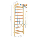NNEVL Indoor Climbing Playset with Ladders Rings Wood