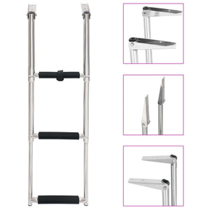 NNEVL Folding Boarding Ladder 3-step Stainless Steel