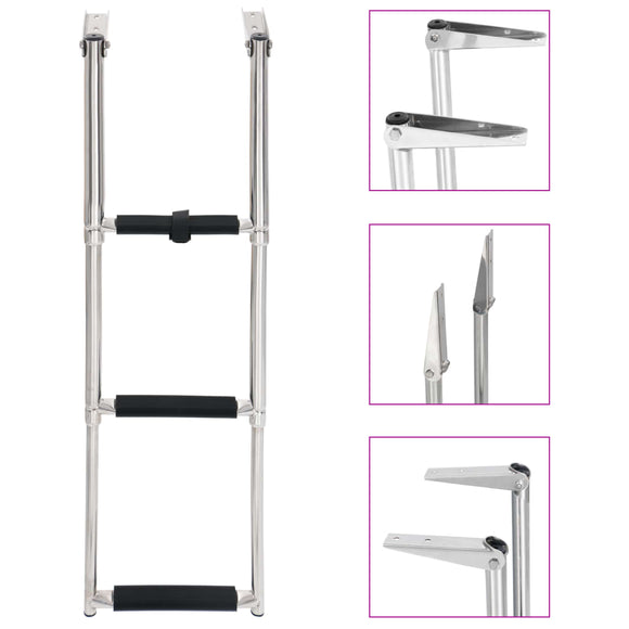 NNEVL Folding Boarding Ladder 3-step Stainless Steel